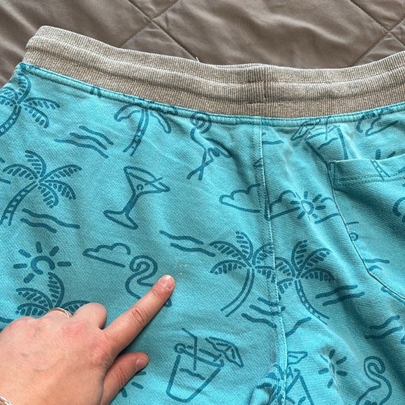 Chubbies LoungeWear 7" Inseam Drawstring Sweat Shorts Beach Print Blue‎ Large - Picture 4 of 8